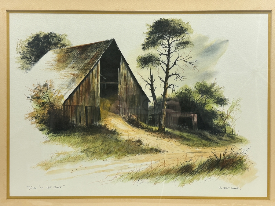 Robert Clark (1920-1999, American) Hand Signed Limited Edition Print Titled 'In The Pines' Numbered 33 Of 200 21 X 15 Framed 29.5 X 23.5