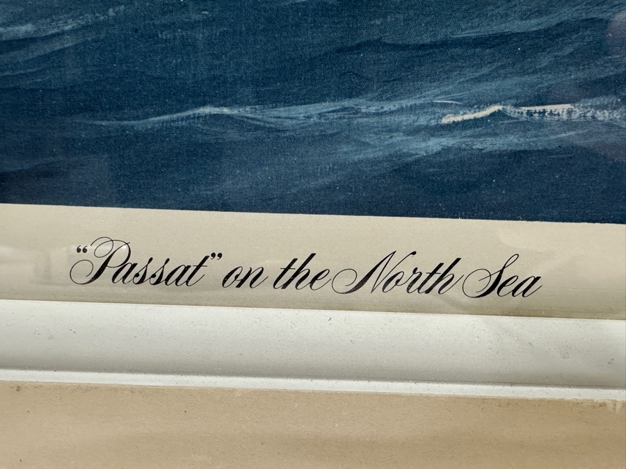 Thomas Wells (1916-2004, American) Hand Signed Limited Edition Print Titled 'Passat On The North Sea' Numbered 456 Of 500 18 X 24 Framed 23.5 X 28 [Photo 6]