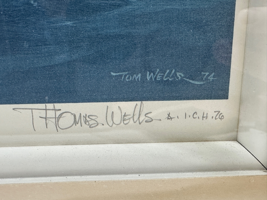 Thomas Wells (1916-2004, American) Hand Signed Limited Edition Print Titled 'Passat On The North Sea' Numbered 456 Of 500 18 X 24 Framed 23.5 X 28 [Photo 4]