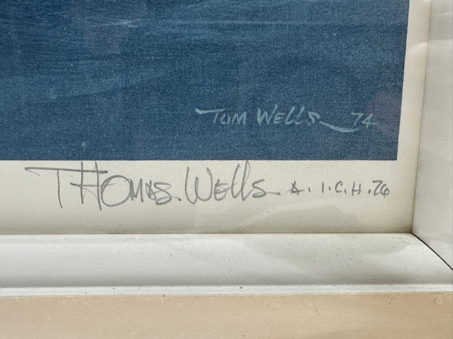 Thomas Wells (1916-2004, American) Hand Signed Limited Edition Print Titled 'Passat On The North Sea' Numbered 456 Of 500 18 X 24 Framed 23.5 X 28 [Photo 5]