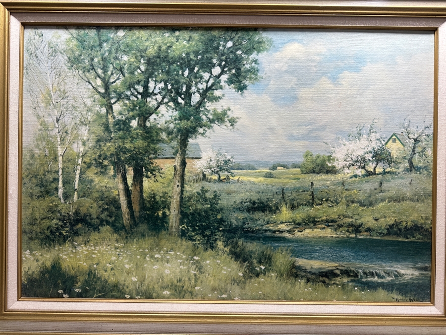Robert E. Wood (1919-1980, Canada) Original Landscape Painting On Canvas 36 X 24 [Photo 4]