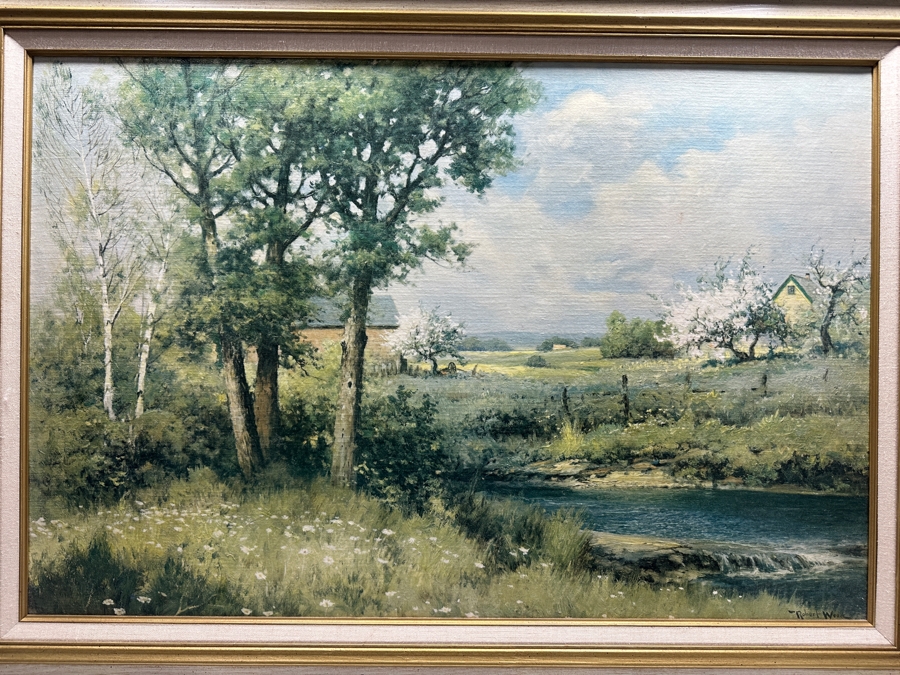 Robert E. Wood (1919-1980, Canada) Original Landscape Painting On Canvas 36 X 24 [Photo 5]