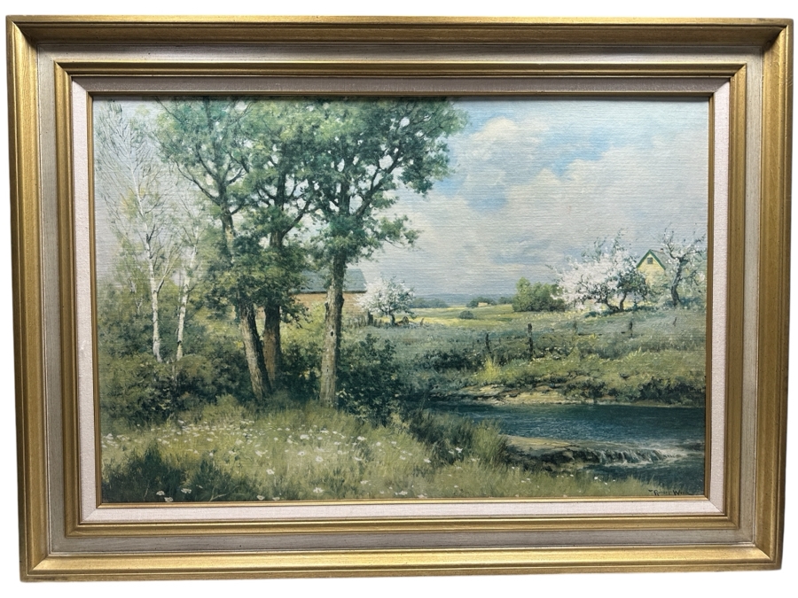 Robert E. Wood (1919-1980, Canada) Original Landscape Painting On Canvas 36 X 24 [Photo 2]