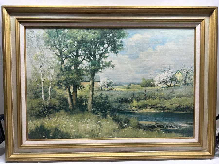 Robert E. Wood (1919-1980, Canada) Original Landscape Painting On Canvas 36 X 24 [Photo 3]