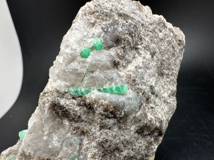 Emeralds In Matrix, Calcite, Pyrite [Photo 7]