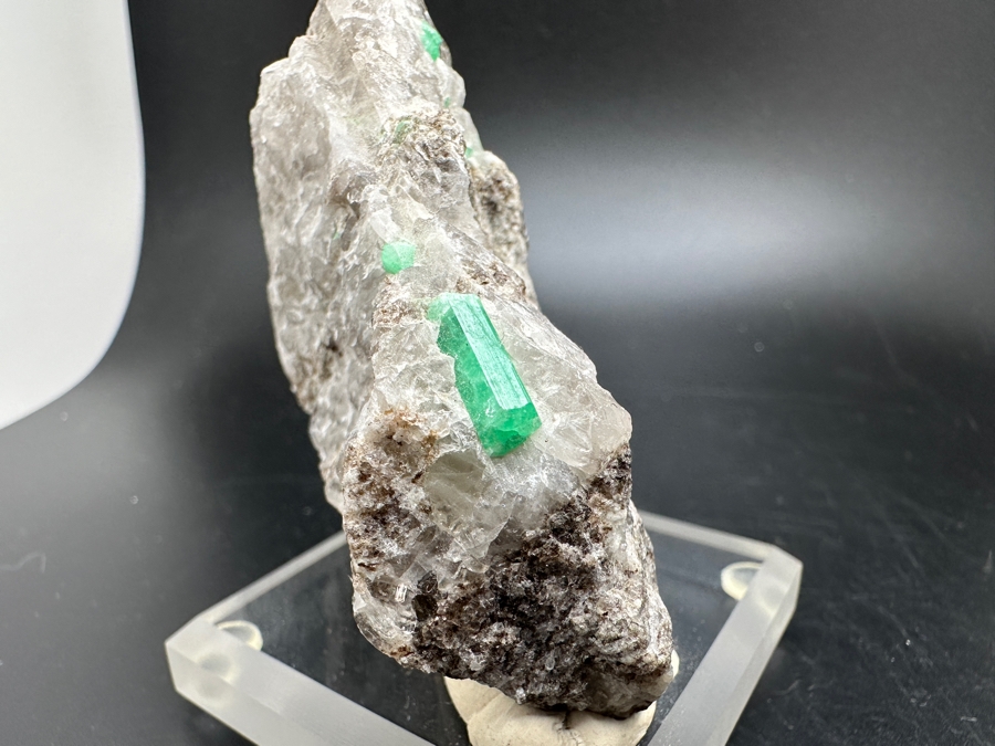 Emeralds In Matrix, Calcite, Pyrite [Photo 8]