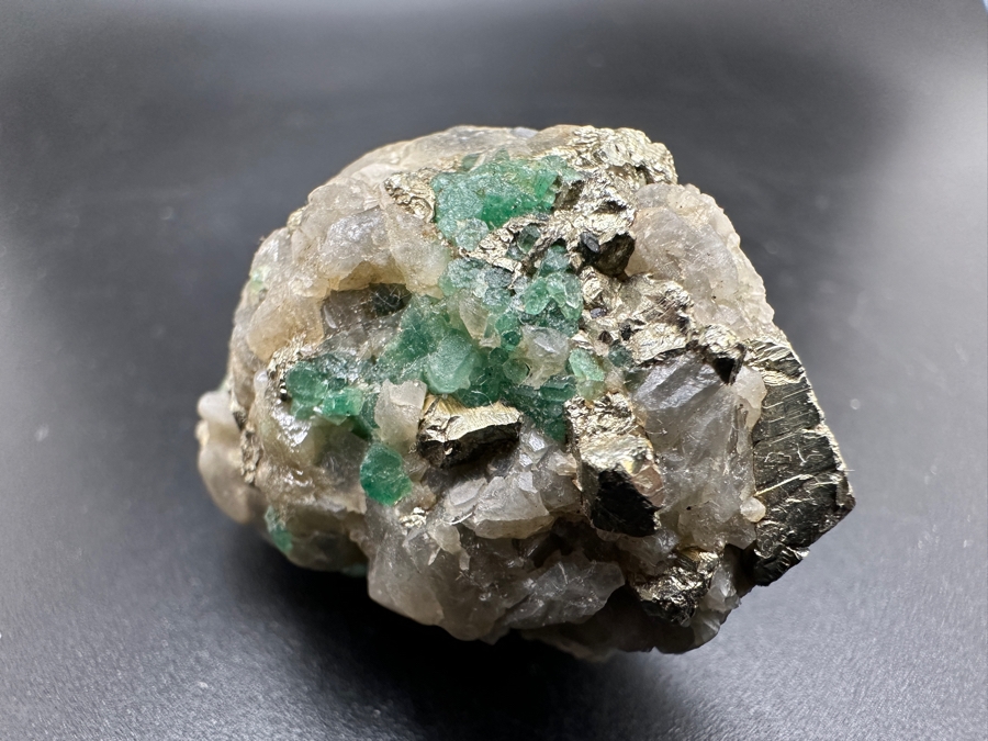 Emeralds In Matrix, Calcite, Pyrite [Photo 5]
