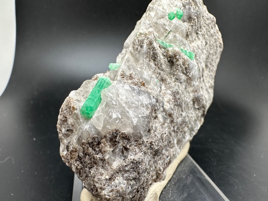 Emeralds In Matrix, Calcite, Pyrite [Photo 6]