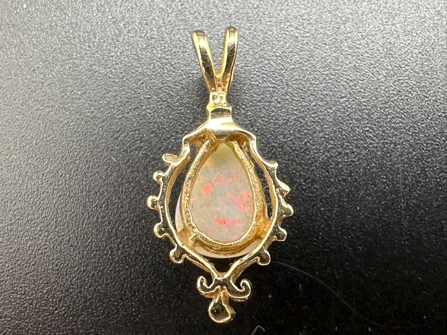 14K Gold White Opal Pendant 1.4g Retails $400 [Photo 4]
