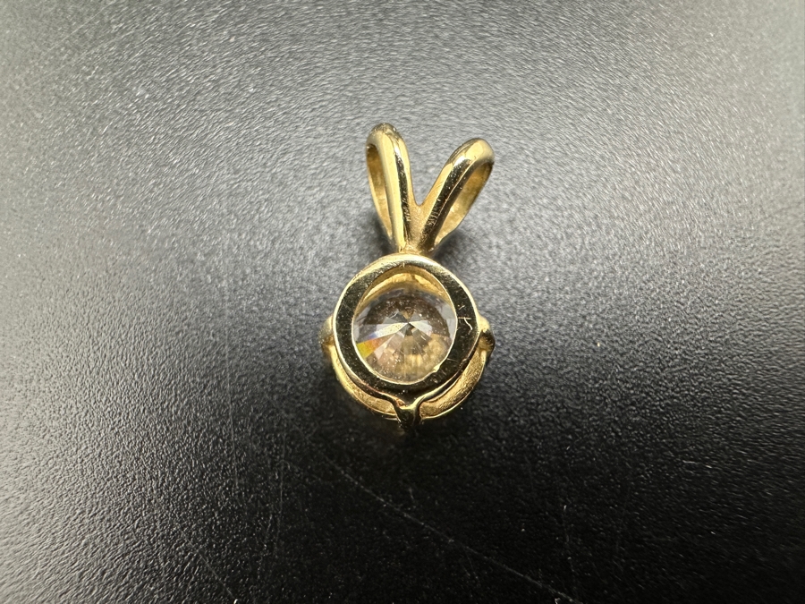 14K Gold CZ Pendant And Earring Set 2.0g [Photo 6]