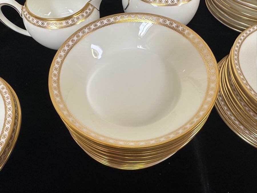 Wedgwood Bone China Gold Ulander Service For Apx 12 Retails Over $1,200 [Photo 3]