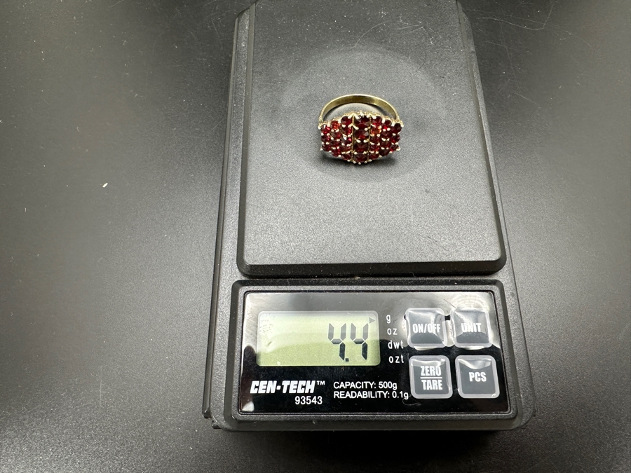14K Rose Cut Garnet Ring Size 6.25 4.4g Retails $1,000 [Photo 10]