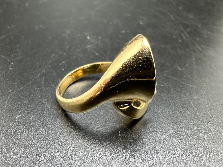 14K Gold Diamond Ring Set With (3) 2.8mm Round Brilliant Diamonds Estimated .24cttw 5.8g Retails $1,000 [Photo 7]