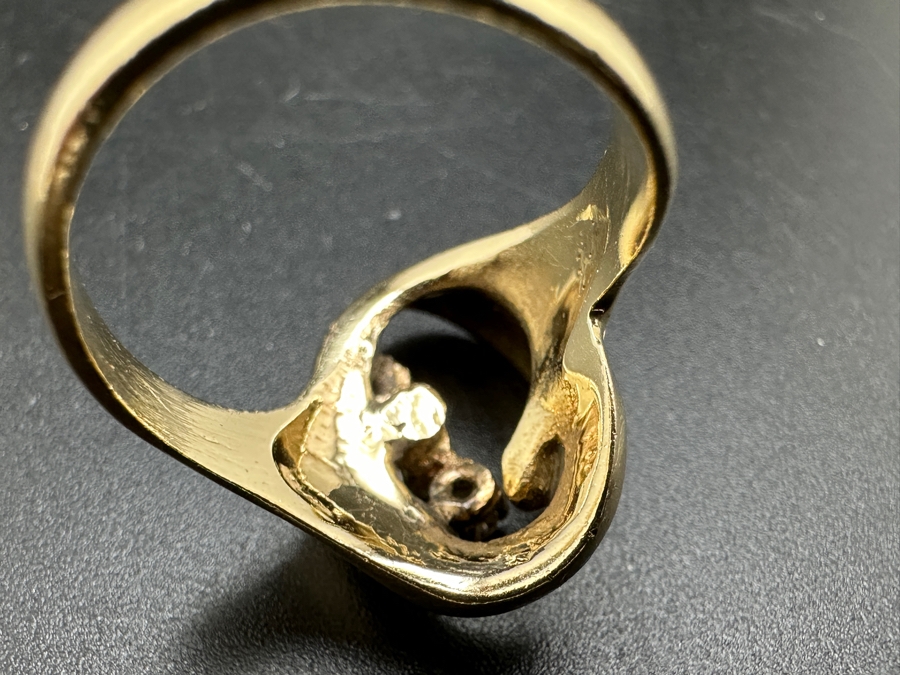 14K Gold Diamond Ring Set With (3) 2.8mm Round Brilliant Diamonds Estimated .24cttw 5.8g Retails $1,000 [Photo 8]