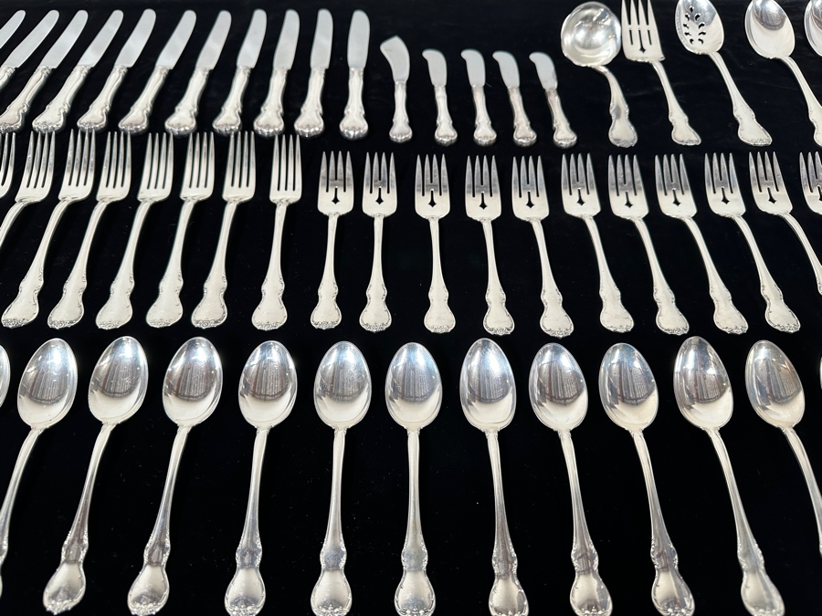 Towle Sterling Silver French Provincial Flatware Service For 12 (2,209g / 71 troy oz) $2,150 Melt Value / Replacements Value $4,500+ - 74 Pieces [Photo 2]