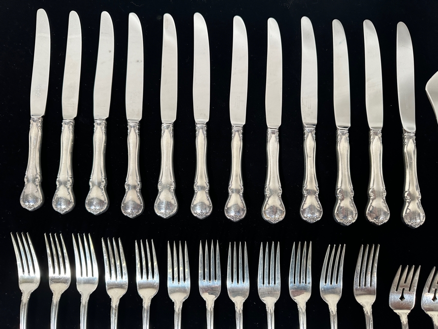 Towle Sterling Silver French Provincial Flatware Service For 12 (2,209g / 71 troy oz) $2,150 Melt Value / Replacements Value $4,500+ - 74 Pieces [Photo 7]