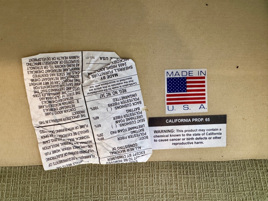 Light Green Upholstered Swivel Armchair Made in USA 32W x 36D x 36H [Photo 5]