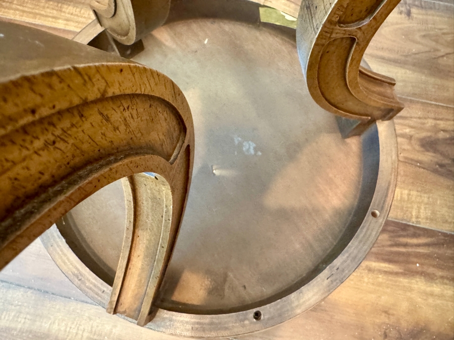 Round Two Level Wooden Side Table 18R x 18H [Photo 7]