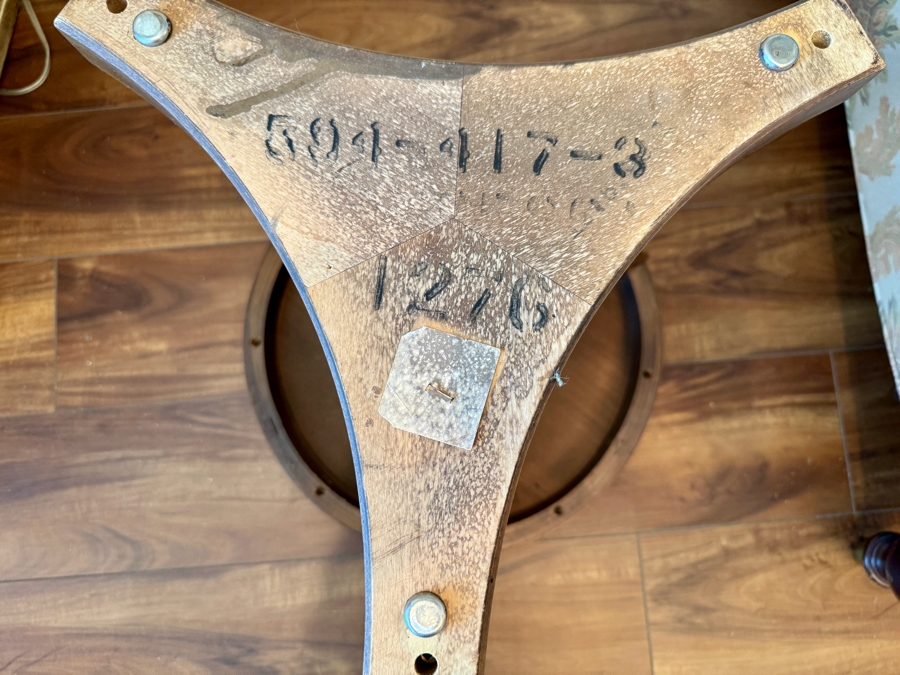 Round Two Level Wooden Side Table 18R x 18H [Photo 6]