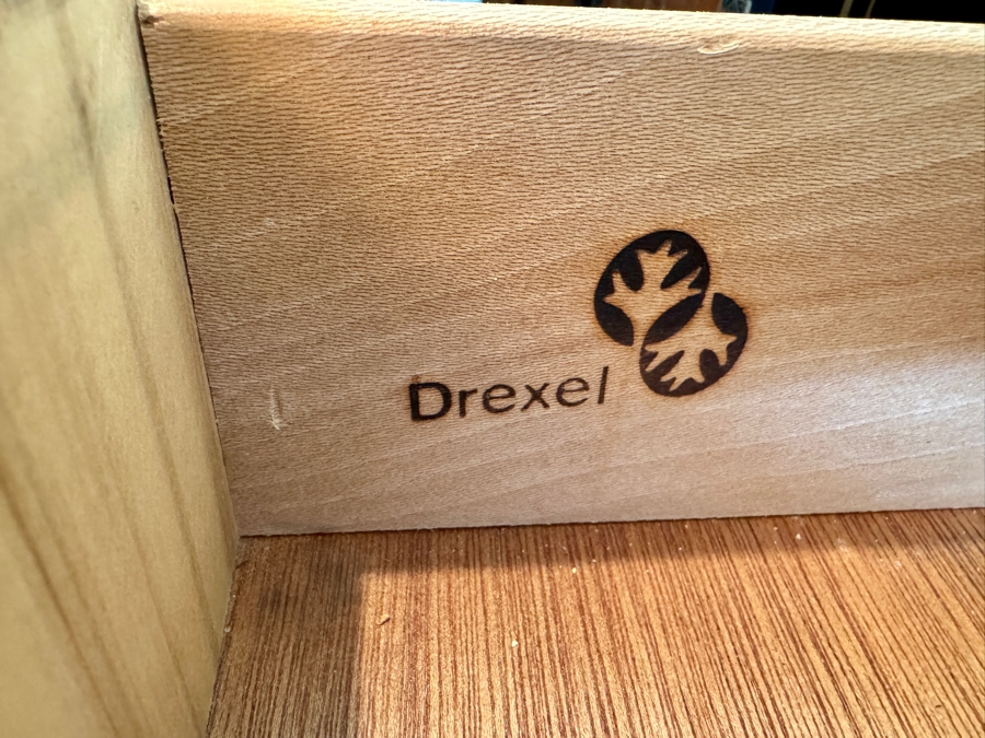 Vintage Drexel Heritage Accolade Campaign Buffet Sideboard 66.5W x 19D x 31H [Photo 2]