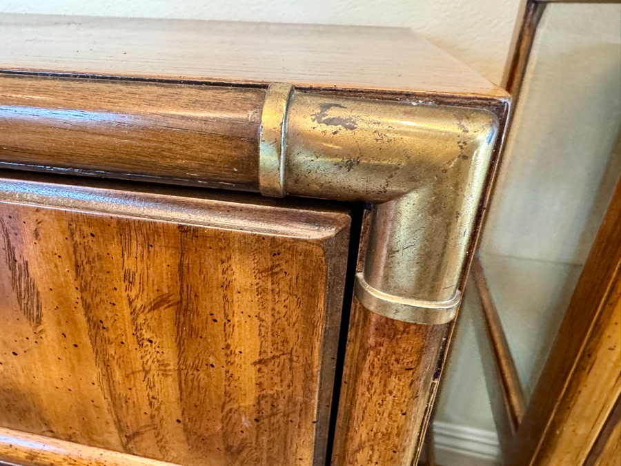 Vintage Drexel Heritage Accolade Campaign Buffet Sideboard 66.5W x 19D x 31H [Photo 5]