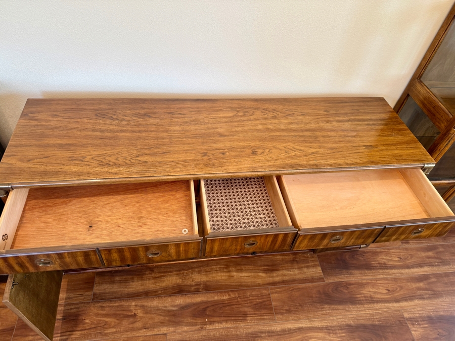Vintage Drexel Heritage Accolade Campaign Buffet Sideboard 66.5W x 19D x 31H [Photo 4]