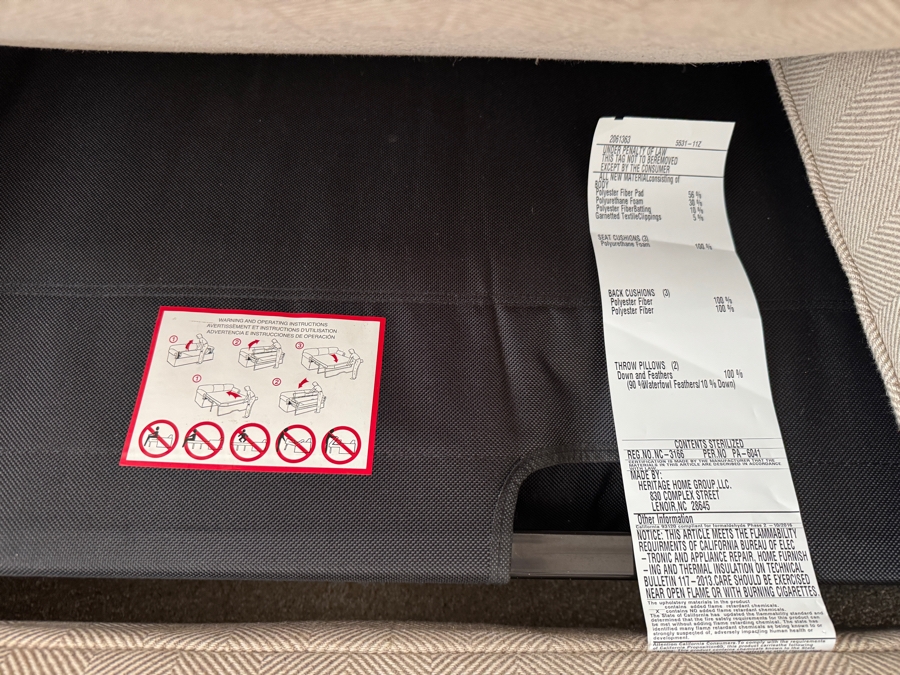 Heritage Upholstered Sleeper Sofa - Made in USA 80W x 36D x 36H [Photo 4]