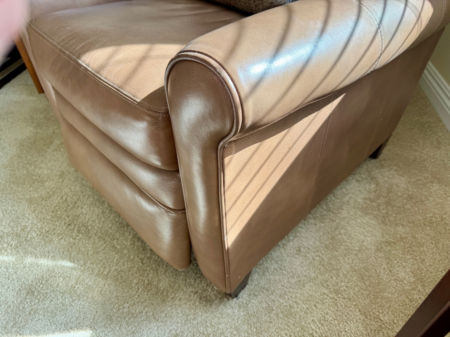 Brown Leather Recliner 31W x 36D x 36H [Photo 9]