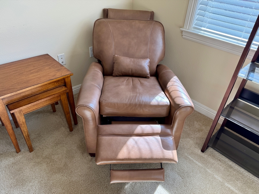 Brown Leather Recliner 31W x 36D x 36H [Photo 5]