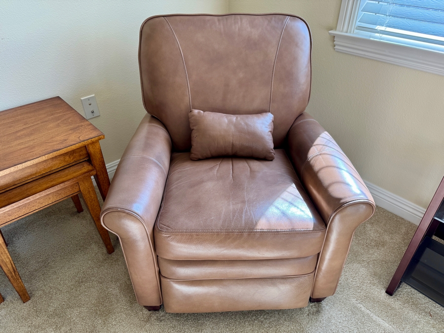 Brown Leather Recliner 31W x 36D x 36H [Photo 3]