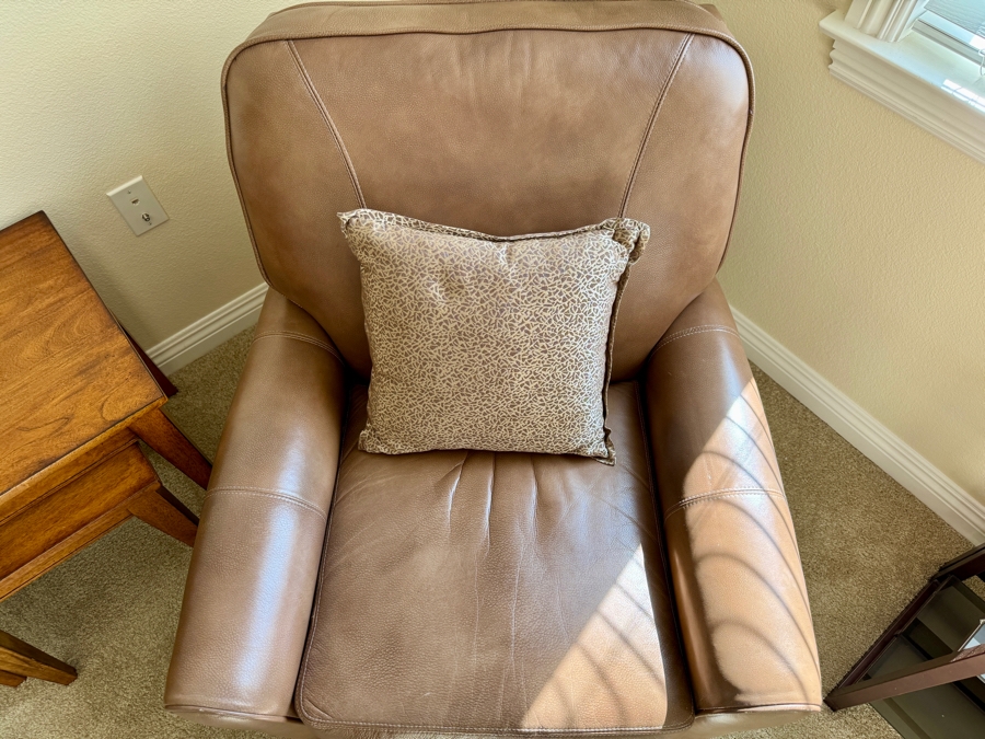 Brown Leather Recliner 31W x 36D x 36H [Photo 7]