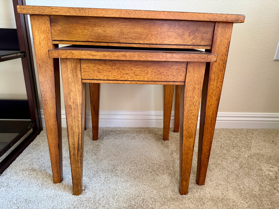 Ethan Allen Tango Nesting Tables 22W x 18D x 22.25H and 16W x 16D x 18H [Photo 2]