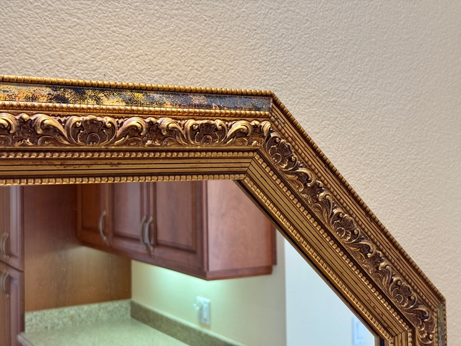 Octagonal Gold Framed Mirror 31W x 37H [Photo 2]
