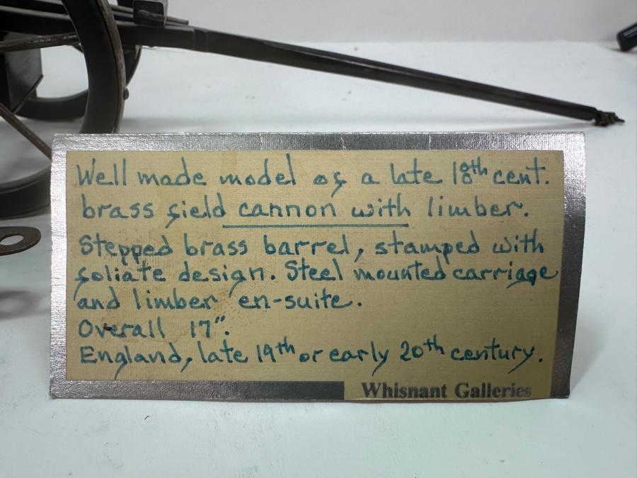 Antique English Model Cannon With Limber 7'L Retails $685 [Photo 5]