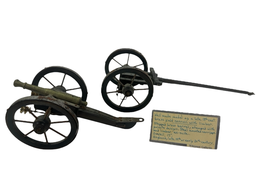 Antique English Model Cannon With Limber 7'L Retails $685