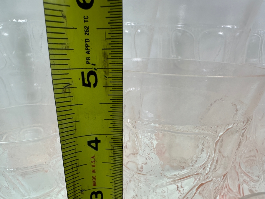 (17) Vintage Signed Fostoria Karnak Pink Glasses 3.75'H, 5'H & 6.75'H [Photo 8]