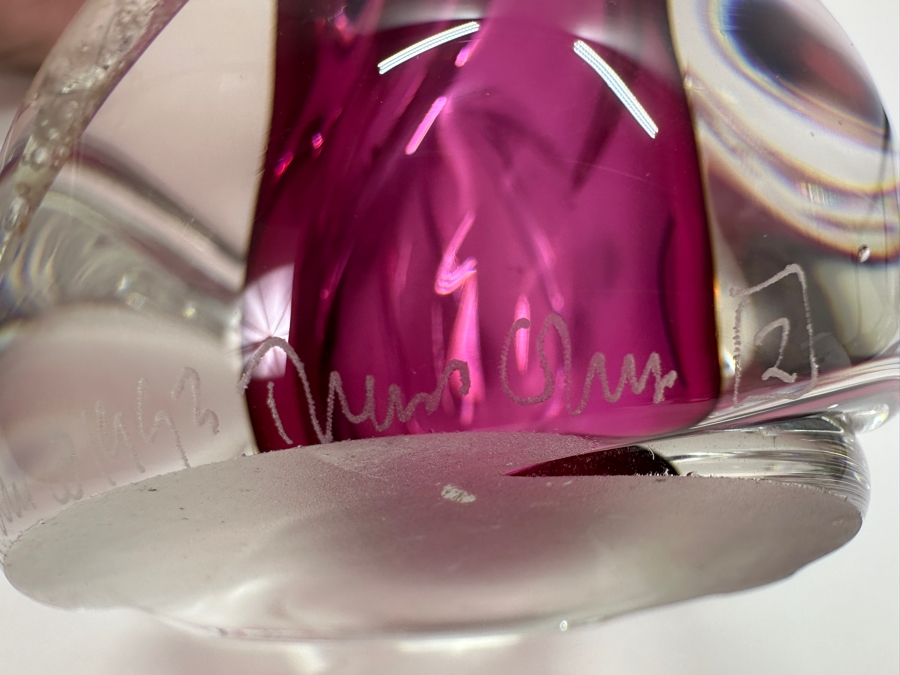 Matthew Buechner Thames Studio Art Glass Vase 12H [Photo 9]