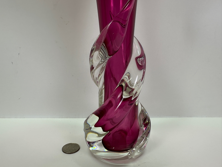 Matthew Buechner Thames Studio Art Glass Vase 12H [Photo 3]