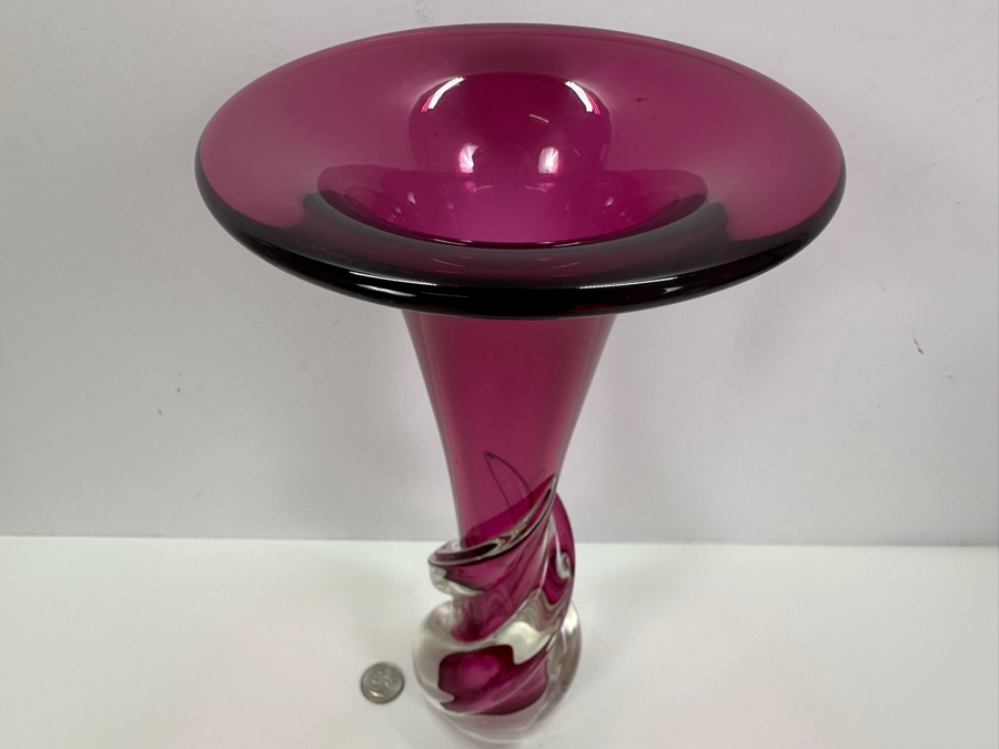 Matthew Buechner Thames Studio Art Glass Vase 12H [Photo 2]