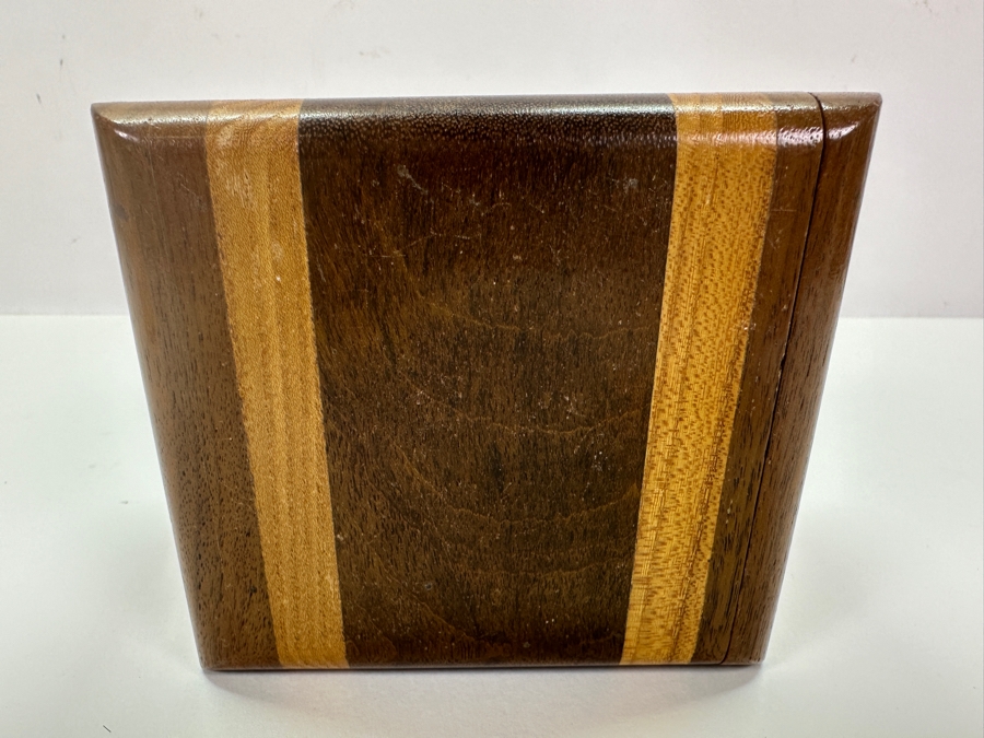Handmade Wooden Box Featuring Various Shedua, Oak & Walnut Woods 5W X 4D X 3H [Photo 8]