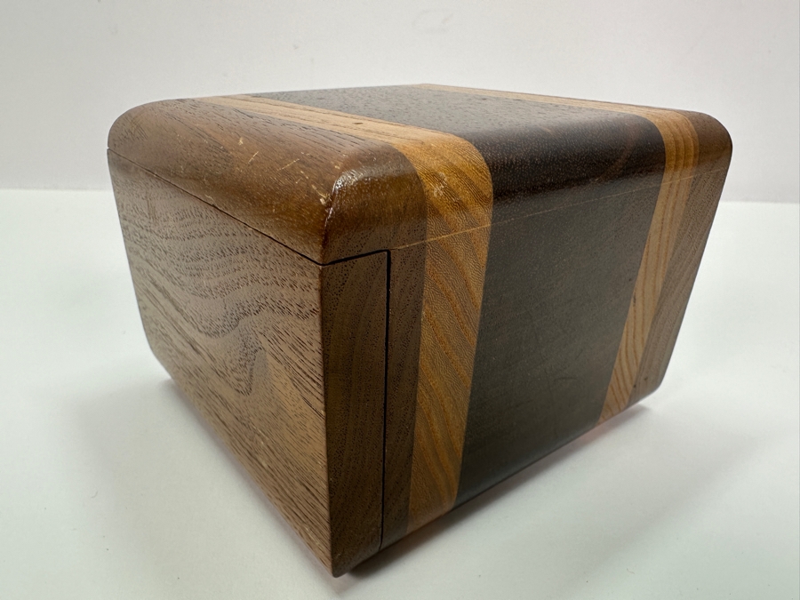 Handmade Wooden Box Featuring Various Shedua, Oak & Walnut Woods 5W X 4D X 3H [Photo 7]