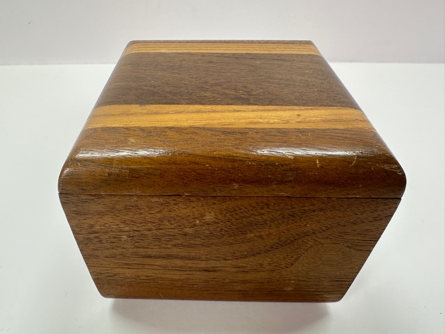 Handmade Wooden Box Featuring Various Shedua, Oak & Walnut Woods 5W X 4D X 3H [Photo 6]