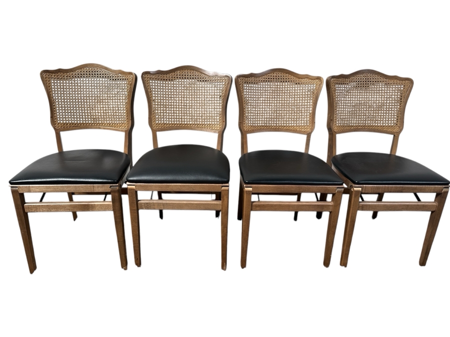 (4) Stakmore Co. Folding Cane Back Chairs [Photo 1]