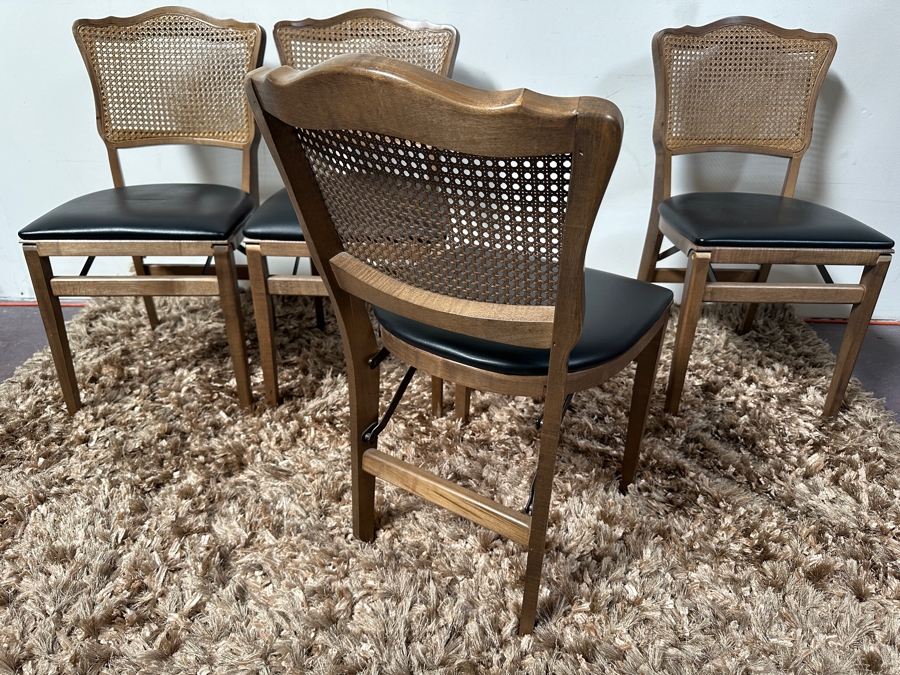 (4) Stakmore Co. Folding Cane Back Chairs [Photo 4]