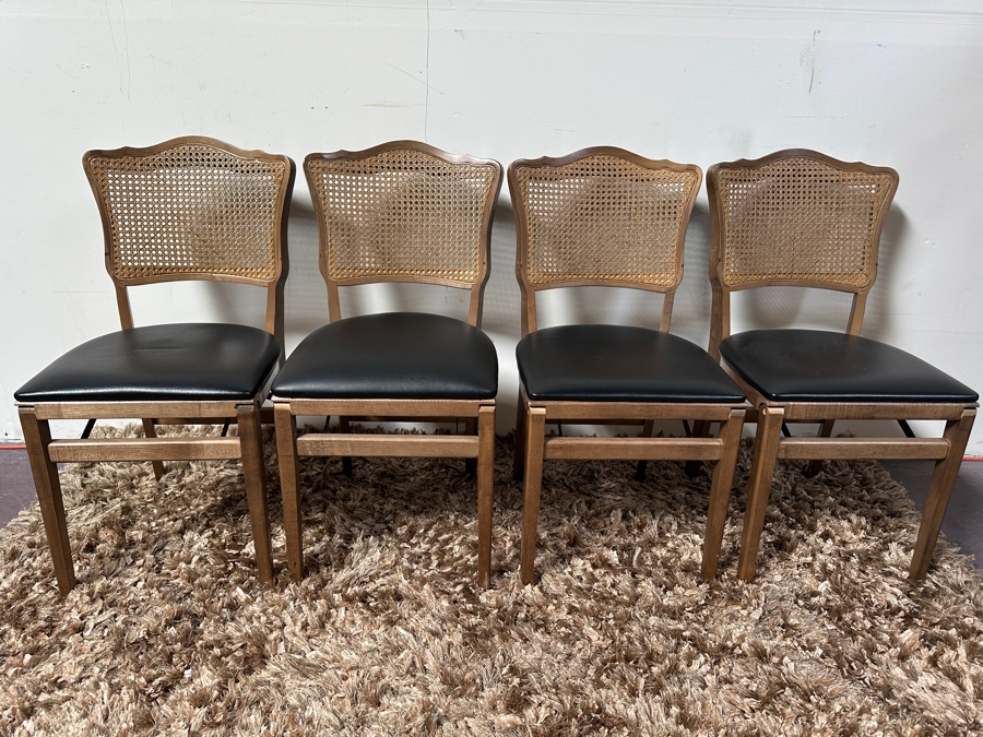 (4) Stakmore Co. Folding Cane Back Chairs [Photo 2]