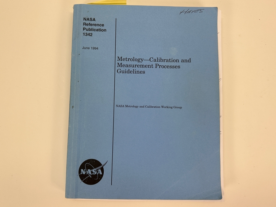 NASA Reference Publication 1342 June 1994 Metrology - Calibration And Measurement Processes Guidelines (Jerry Hayes) And NASA Coffee Cup [Photo 3]