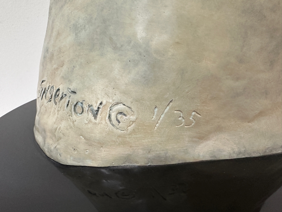 Ronald C. Singerton Bronze Unicorn Sculpture Titled 'Whispers To A Unicorn' Edition Number 1 Of 35 With C.O.A. 13W X 11D X 22H [Photo 8]