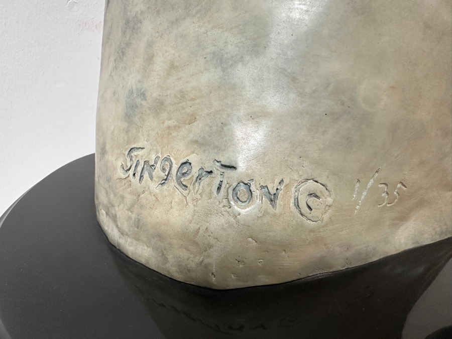 Ronald C. Singerton Bronze Unicorn Sculpture Titled 'Whispers To A Unicorn' Edition Number 1 Of 35 With C.O.A. 13W X 11D X 22H [Photo 7]