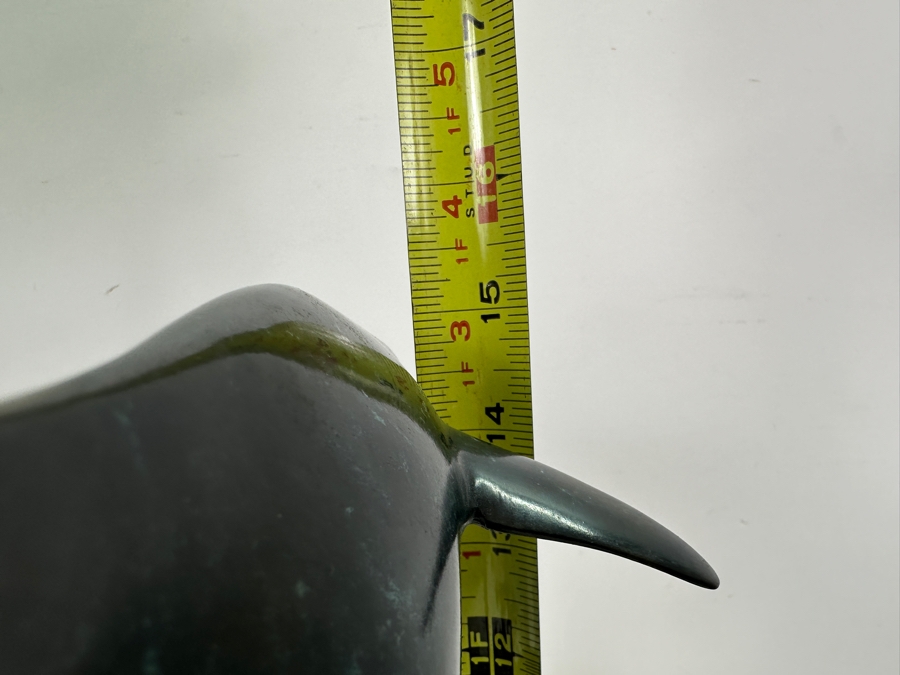 Dale Joseph Evers (B. 1955, Hawaii) Bronze Dolphin Sculpture Limited Edition Artist Signed On Marble Base 6W X 15.5H [Photo 18]