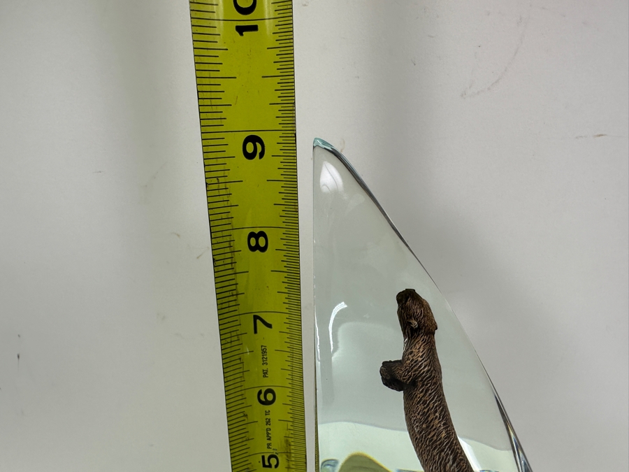 Robert Wyland (B. 1956, American) Lucite And Patinated Metal Sea Otter Sculpture Signed Wyland And Numbered 427 Of 2,000 4.5W X 2.25D X 9H [Photo 13]